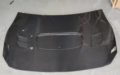 SCION FR-S SUBARU BRZ TOTOTA 86 REAL CARBON FIBER VENTED HOOD REAL CARBON - CLEAR COAT FINISH BRAND...