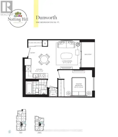 Rent from floorplan and pics tower unit, new never lived in, this is the widest one bedroom floorpla...