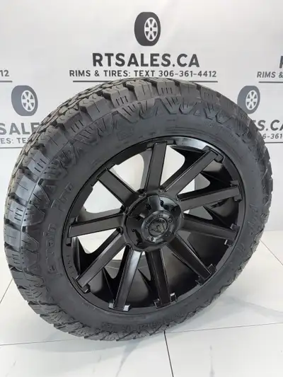 275 55 20 60 65 285 33 12.5 LT AMP All-Terrain Tires on 20" Fuel Contra Rims 6x135 / 6x139.7 Multipl...