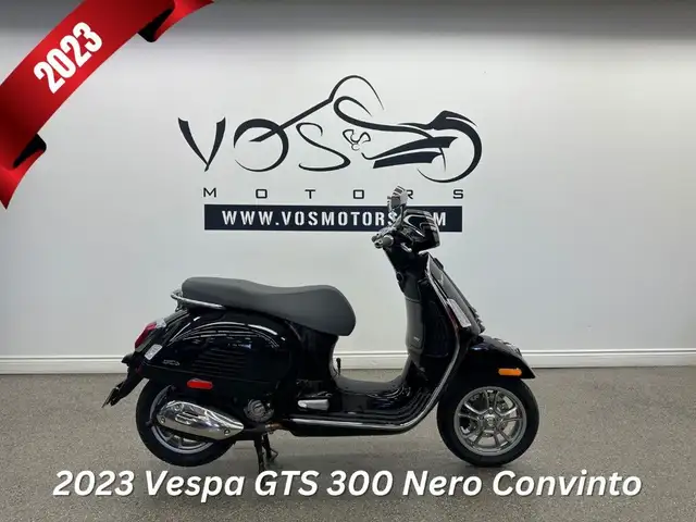 2023 Vespa GTS 300 Nero Convinto - V6354 - -No Payments for 1 Ye in Scooters & Pocket Bikes in Markham / York Region - Image 2