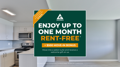 Building Features Get 1 Month Free + $500 Move-In Bonus on Select Suites!* Welcome to The Oaks, loca...