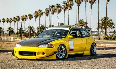 incomming **For 92-95 Honda Civic EG Hatchback RB-Style Wide Body Complete Kit feb 2026, sold out, 1...