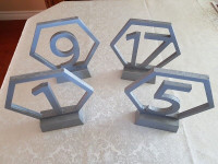 Silver Wooden Table Numbers