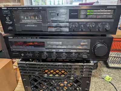 Yamaha natural sound stereo receiver/  cassette deck., View more