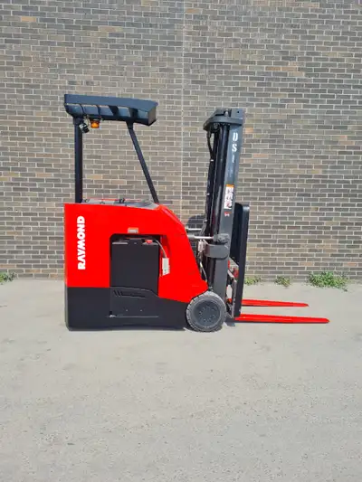 Keywords: Raymond forklift, dock stocker forklift, stand-up forklift, 3,500 lbs capacity, 3-stage ma...