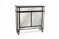 DESIGNER MIRRORED CABINET, USED FOR HOME STAGING, ONLY $320