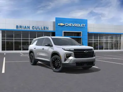 The 2026 Chevrolet Traverse LT in a sophisticated gray finish combines the robust handling of an AWD...