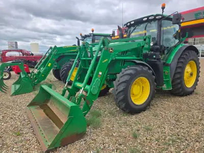 2013 John Deere 6140R 7349 Hours 4 Rear Hydraulic Remote Valves Rear 3pt Hitch 520/85R38 Rear Tires...