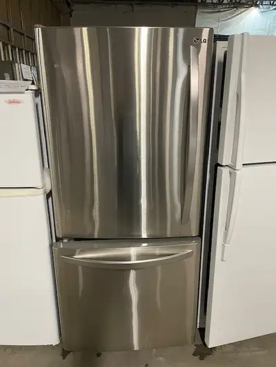 Réfrigérateur stainless 30'' congélateur en bas LG, View more