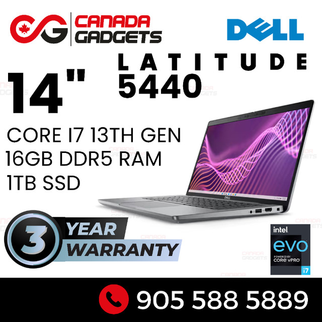 DELL Latitude 5440 14" | Core i7-1370P | 16GB DDR5 | 1TB SSD in Laptops in Mississauga / Peel Region