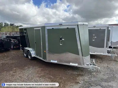 Neo All-Aluminum Enclosed Snowmobile Trailers - In Stock Now These trailers come standard with cable...
