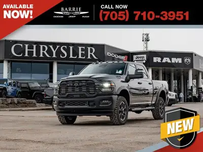 Welcome to Barrie Dodge Chrysler Jeep. The 2026 Ram 2500 Warlock is a brand new heavy duty pickup bu...