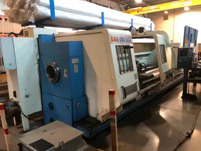 L&L Flatbed CNC Hollow Spindle Lathe Model LC-34-9x160; Serial No. LC223409056 Control: Fagor 8055TC...
