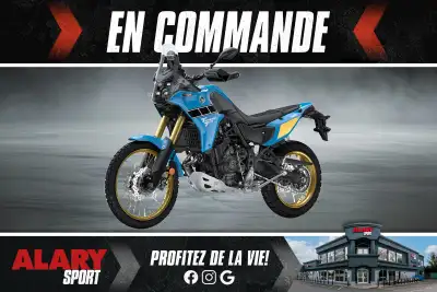 Alary Sport Cette MOTOCYCLETTE YAMAHA TÉNÉRÉ 700 2026 est disponible DÈS MAINTENANT! Contactez-nous...