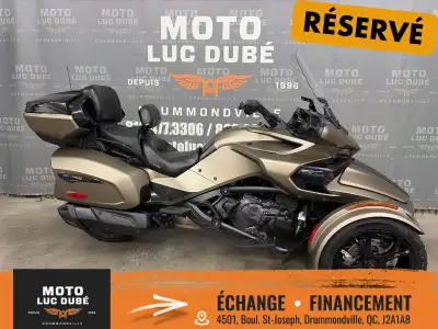 2020 Can-Am Spyder F3 Limited Can-Am Spyder F3 Limited 2020 SEULEMENT 19 175 KM TRANSMISSION SEMI-AU...
