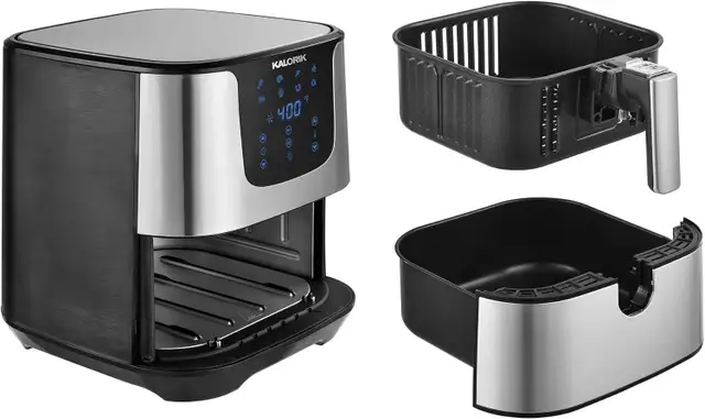 Kalorik Pro Digital Air Fryer 3.3 Qt, Stain Steel $49.99 No Tax!62863733191809123