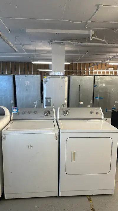 3158- Laveuse Sécheuse whirlpool blanche topload washer dryer, View more