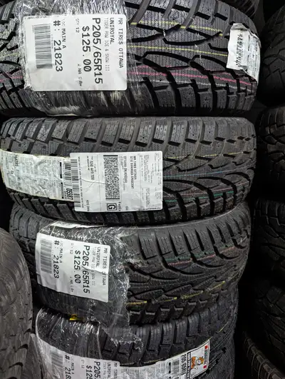 SET OF 4X P205/65R15 205/65/15 UNIROYAL TIGER PAW ICE & SNOW III (winter tires) TAG #21823 MR. TIRES...