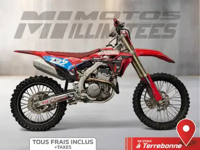 HONDA CRF250R 2022 Rouge 70 km km au compteur. Motos Illimitées Terrebonne. Prix de vente inclus les...