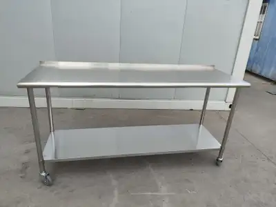 NEW Stainless Steel Mobile Work Table with Wheels Heavy Duty Rolling Prep Station | 48 & 72 NEW STAI...