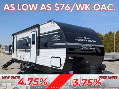 RV, Travel Trailer, Camper, Towable, Mobile Home, Bunks, Bunk Beds, Couples Coach, King Bed, East to...