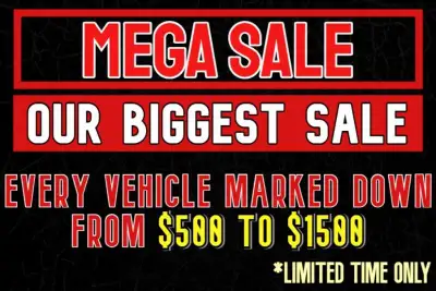 MEGA SALE IS ON!!! OUR BIGGEST SALE OF THE YEAR!!! THIS VEHICLE IS $7990 ON SALE FOR $7490!!! DON'T...