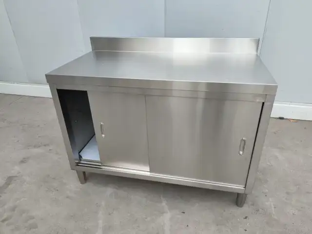 SS SLIDING DOOR BENCH GARAGE AND RESTAURANT PREP TABLE 1218237 in Other in Edmonton - Image 4
