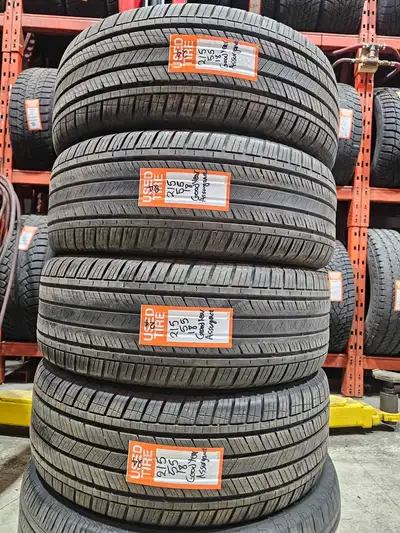 A set of 4 good used P215/55R18 Goodyear Assurance install and balance $500 Loose purchase $100 Trea...