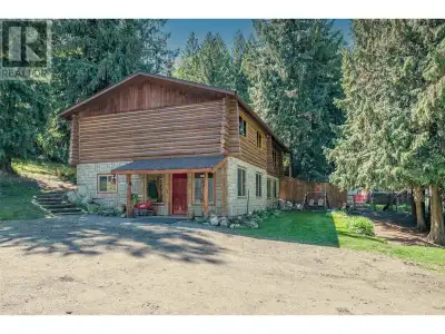 Escape to a slice of paradise just 35 km from Vernon! This stunning 4-bedroom, 3-bathroom log home,...