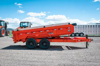 Welcome to Tractorland Trailers! 83" x 14' Tandem Axle Dump Low-Pro Dump 8" x 13 lb. I-Beam Frame 2...