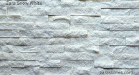 Snow White Split Face Fireplace Stone Veneers Stacked Stones