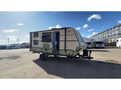 Forest River No Boundaries 18 Series travel trailer NB18.7 highlights: Front Queen Bed Full Bath Cen...