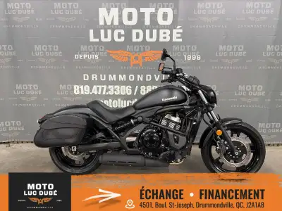 2022 Kawasaki Vulcan S 650 ABS Kawasaki Vulcan S 650 ABS 2022 SEULEMENT 12 749 KM FREINS ABS PROTÈGE...