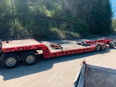 Pristine!! 1987 Knight brand, tandem lowbed and booster Tandem 11500 Kg Axkes 9" deck with 11' swing...