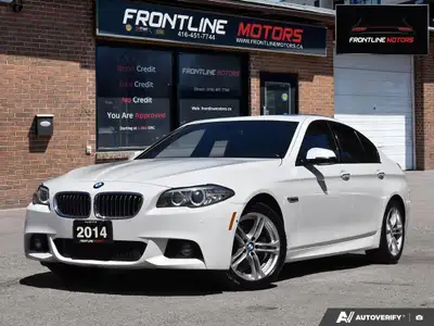 2014 BMW 528i Xdrive - M Sport Package - Accident-Free ! White on Black Leather Interior - Well Main...