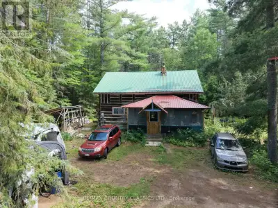 Palmer Rapids - Solid 2-storey log home offers 3 bedrooms in a peaceful setting just minutes from th...