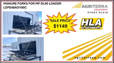 HLA MANURE FORKS FOR A MASSEY FERGUSON DL95, View more