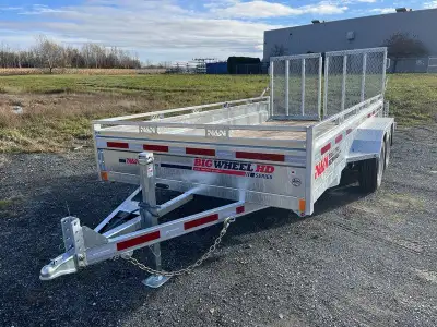 VEND: Remorque Cargo fermer 1 simple essieu ou 2 double essieux tandem fermée ferme pied enclosed tr...