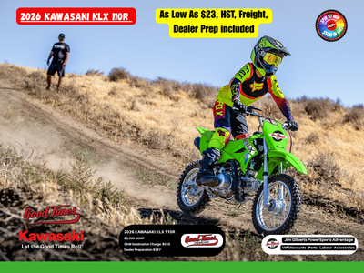 Less than $23 weekly all in, on the trail! ^oacThe 2026 Kawasaki KLX 110R is where the adventure beg...