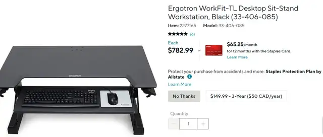 Ergotron WorkFit-TL Desktop Sit-Stand Workstation!!62863731638018123