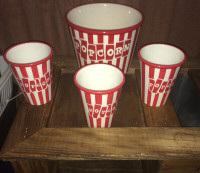 4 piece popcorn bowl set