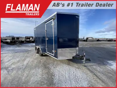 2026 ROYAL 7'X14' + 2' V-NOSE CARGO TRAILER Color: Blue Axles: (2) 3500lb Torsion Axles Tires: ST205...