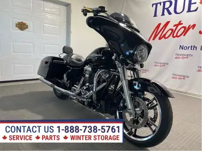 Canadian Harley at True North Motor Sports has just 30,074 km! Vivid Black Hot Rod Bagger is powered...