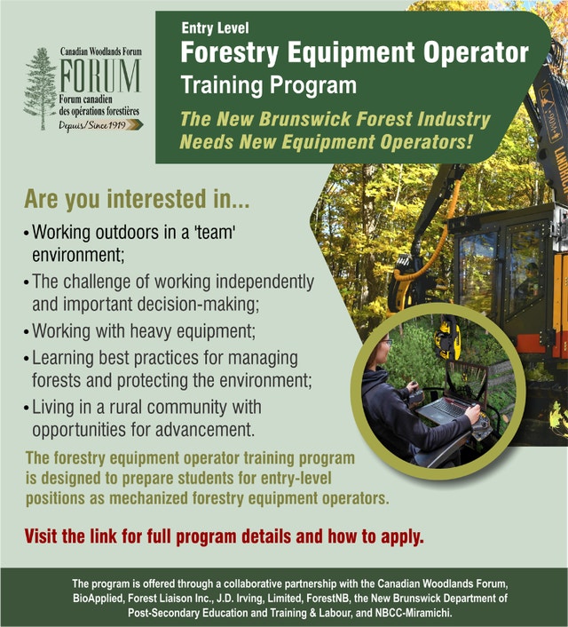 Forestry Equipment Operators Training and Jobs Construction