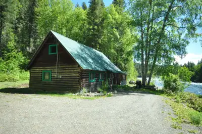 Beautiful waterfront property in Likely. This unique built log home is the perfect get a way for a f...