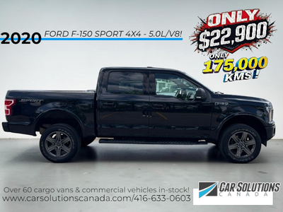 F150 SPORT SUPER CREW 4X4, 5.0L/V8, PANORAMIC SUNROOF, NAVIGATION, BACK UP CAMERA, BLUETOOTH AND MOR...