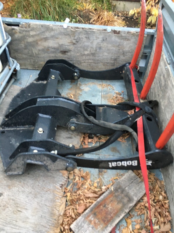 Bobcat Skidsteer Skid Steer Grapple 3 Curved Tine Finger Heavy