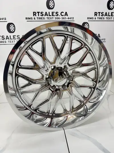 Set of 4 NEW CALI OFF-ROAD Summit POLISHED 22 inch Rims FITS: Chevy, Chevrolet, GM, GMC 1500, Silver...