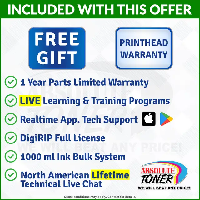 $39/mo. FREE TRAINING/LIFE SUPPORT Prestige DTF Printer warranty in Printers, Scanners & Fax in City of Toronto - Image 2