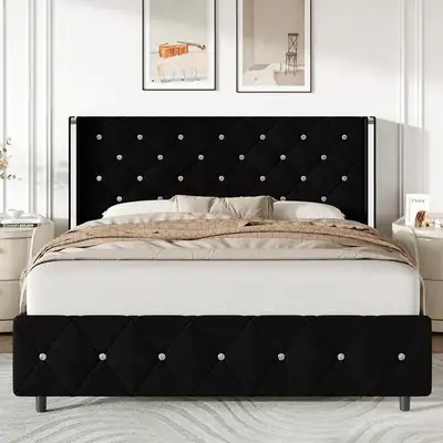 BRAND NEW - 4 EVER WINNER Tufted Full Bed Frame... LOT# 10, View more